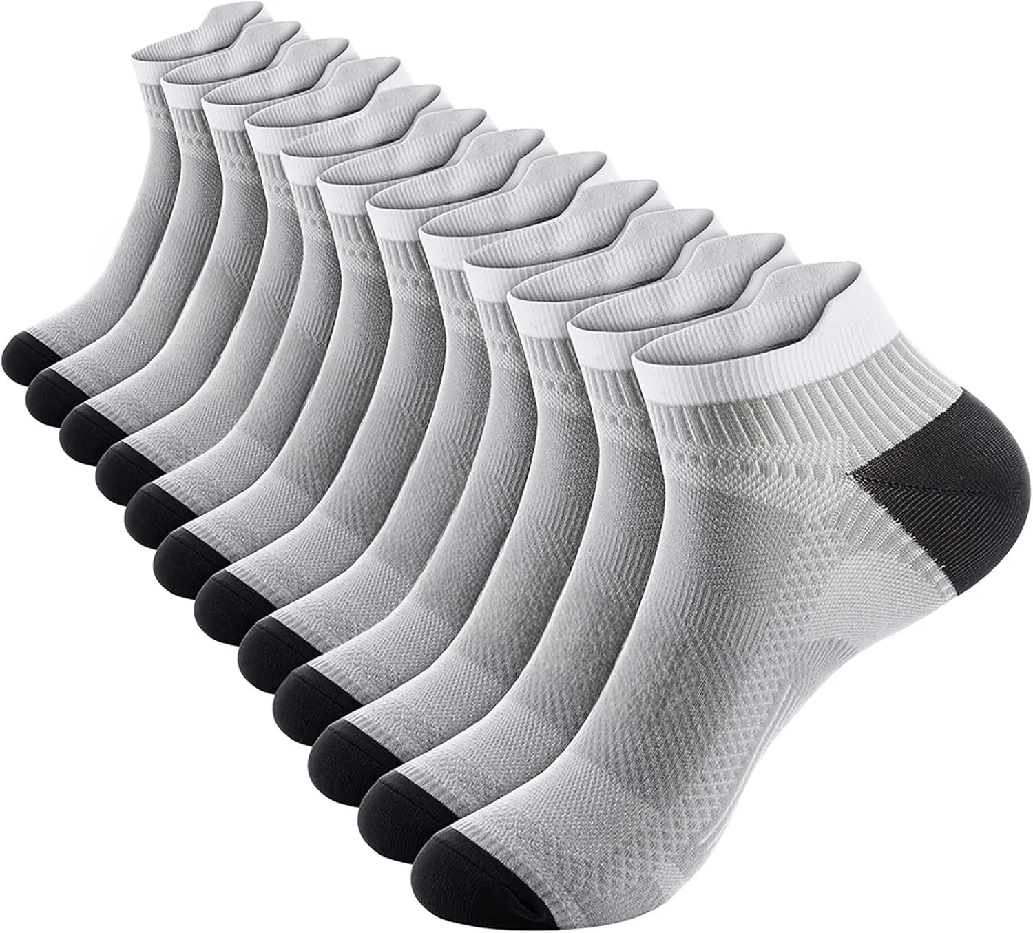 6 Pairs Compression Antimicrobial Socks – Support and Comfort