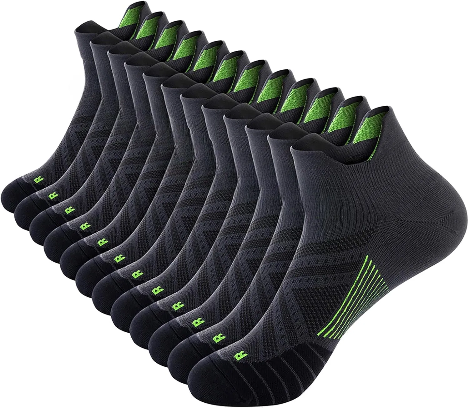 6 Pairs Compression Antimicrobial Socks – Support and Comfort