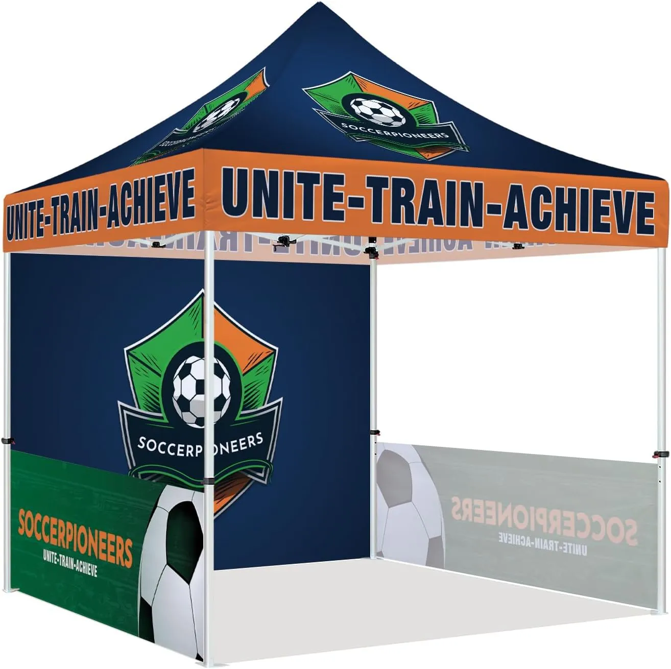 ABLEM8CANOPY UNITE TRAIN ACHIEVE 10x10 Soccer Tent for Soccer Games