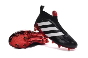 Adidas ACE 16  Purecontrol FG/AG Soccer Cleats Black White Red