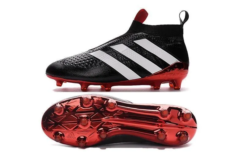 Adidas ACE 16  Purecontrol FG/AG Soccer Cleats Black White Red