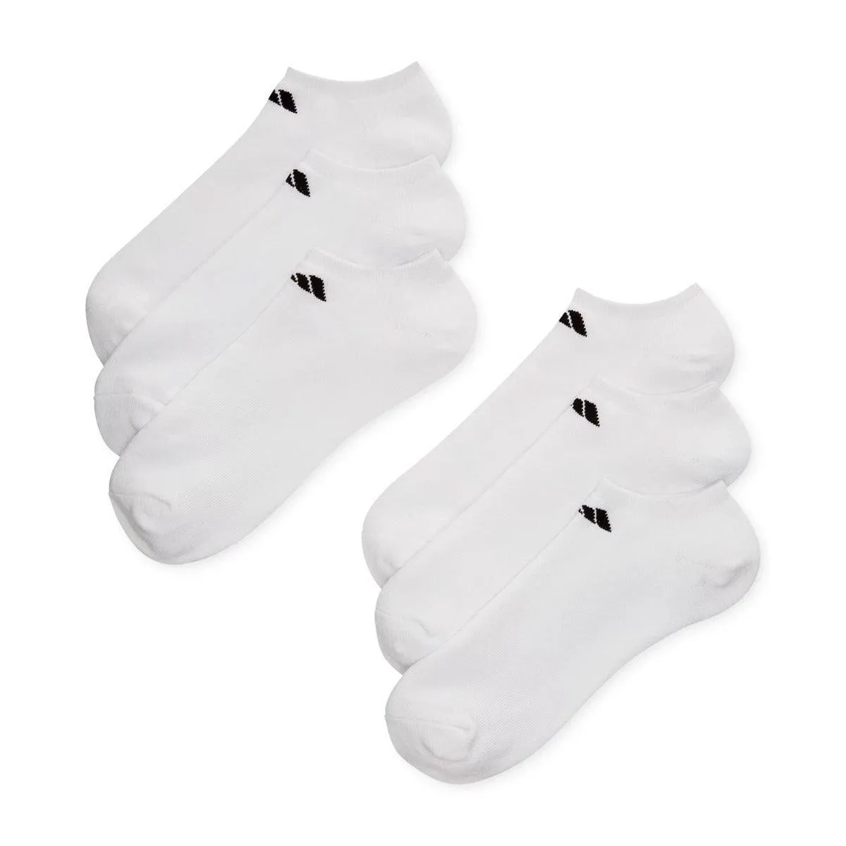 Adidas Athletic Climalite Cushioned No Show Socks (6 Pairs) - One Size