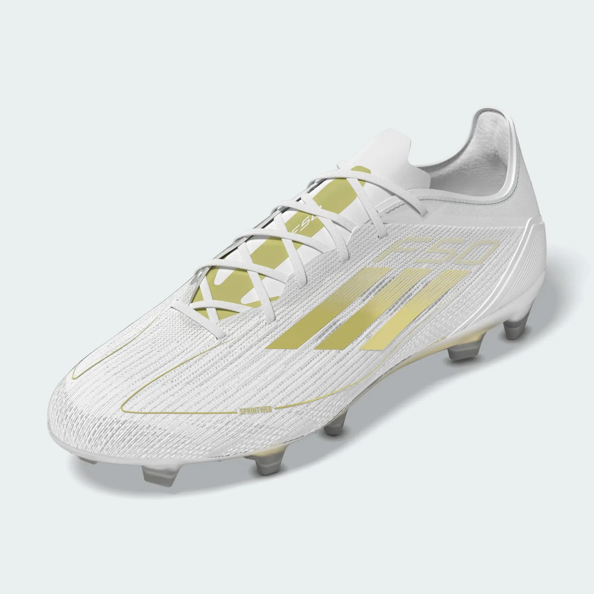 adidas F50 Pro FG White Gold Soccer Cleats