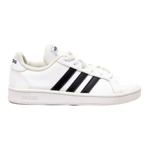 ADIDAS Grand Court 2021 Sneaker Trainers White Leather Boys UK 4