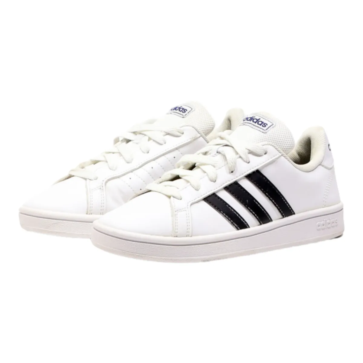 ADIDAS Grand Court 2021 Sneaker Trainers White Leather Boys UK 4