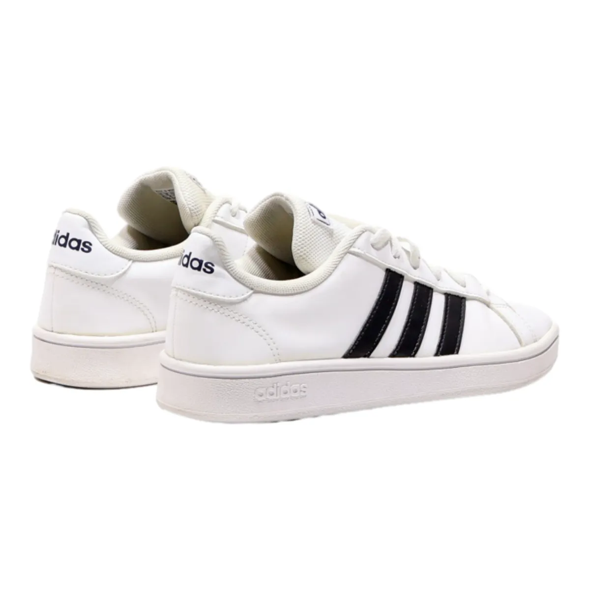 ADIDAS Grand Court 2021 Sneaker Trainers White Leather Boys UK 4