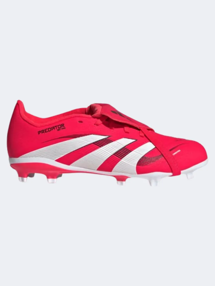 Adidas Predator League Fold Over Tongue Kids Football Shoes Red/White/Black