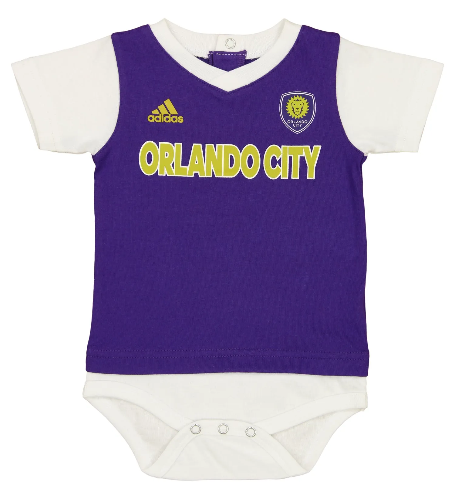 Adidas Soccer MLS Infants Orlando City SC Creeper Bib & Booty Set, Purple