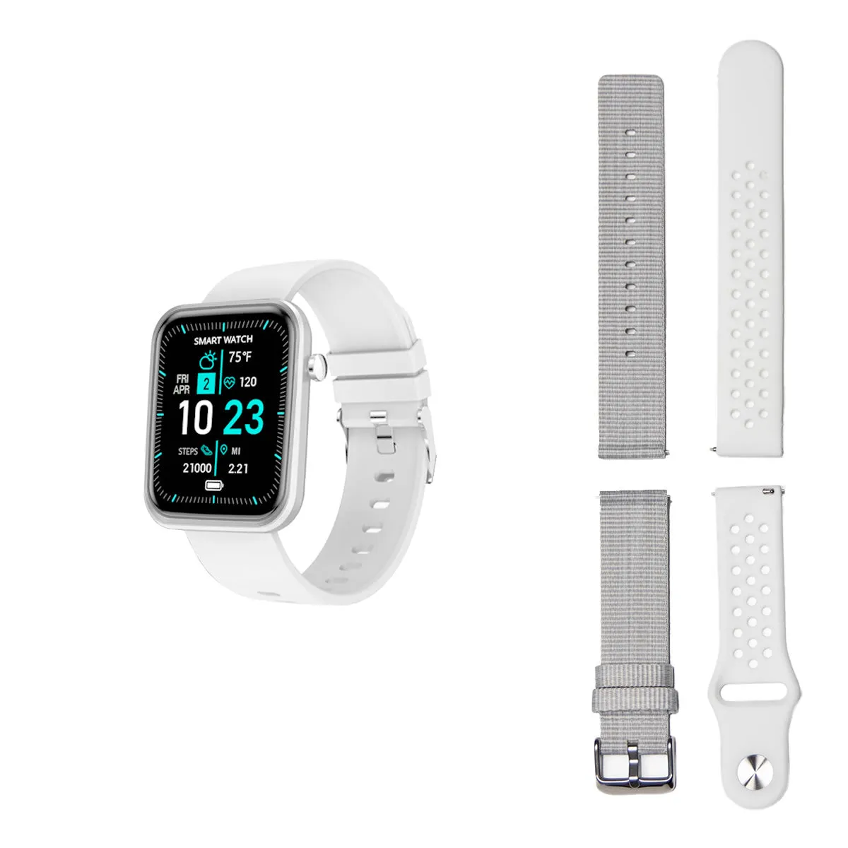 Advanced Smartwatch With Three Bands And Wellness   Activity Tracker