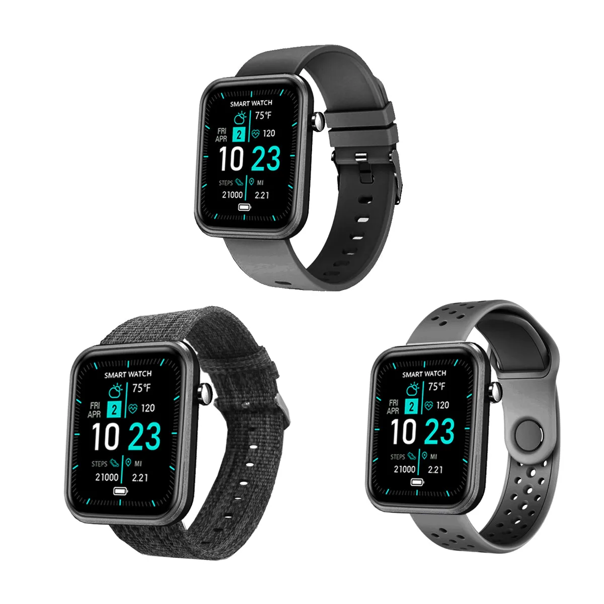 Advanced Smartwatch With Three Bands And Wellness   Activity Tracker