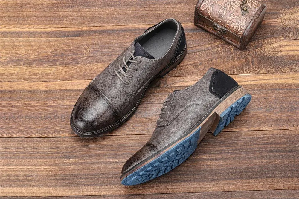 AL6603 Men's Casual Shoes: Comfortable Leather for a Formal Look