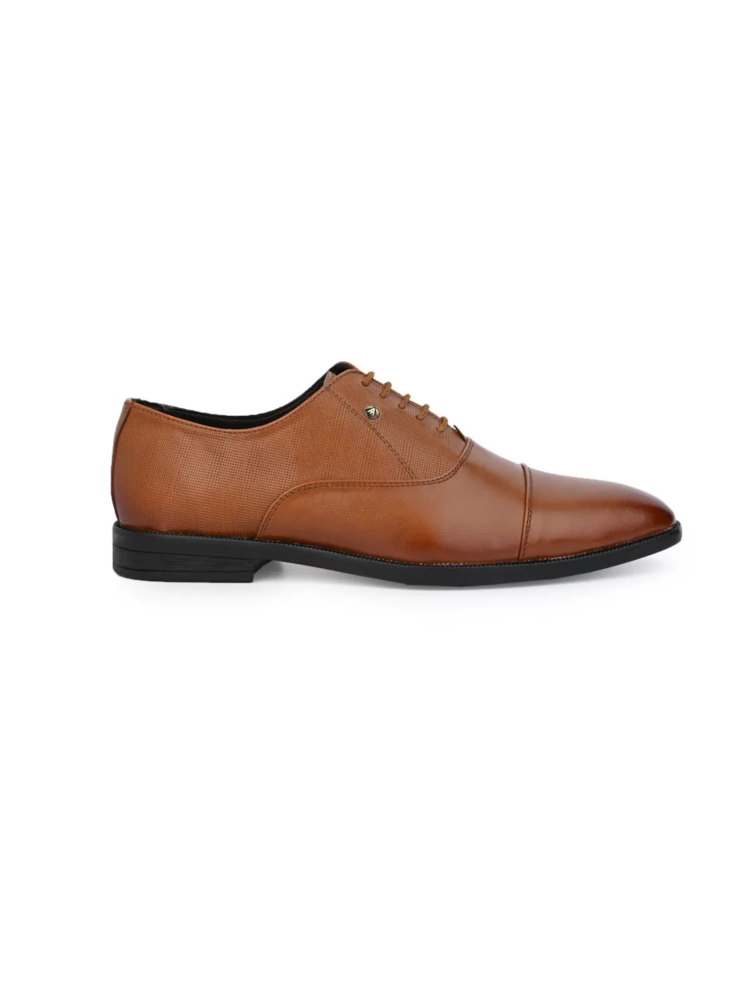 Alberto Torresi Formal/Suit Wear Tan Synthetic Lace Up With Branding