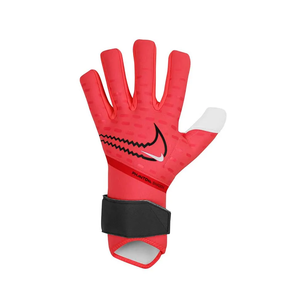 All Gender Nike Goalkeeper Phantom Shadow Soccer Gloves - Bright Crimson/Black