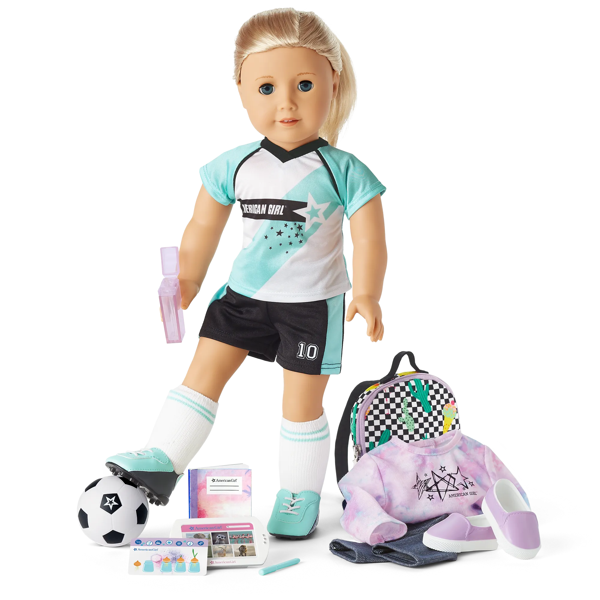 American Girl® Truly Me™ Doll #27 and School Day to Soccer Play Set