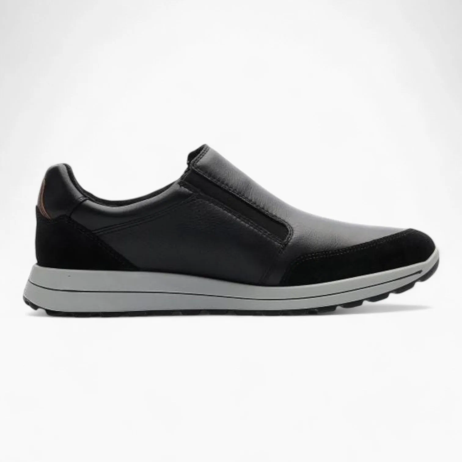 Ara Men's Black Leather Slip-On Shoes – Comfort & Practical Design