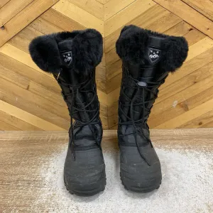 Arctic Tracks - Women's Fur Winter Boots : Black-women-W7