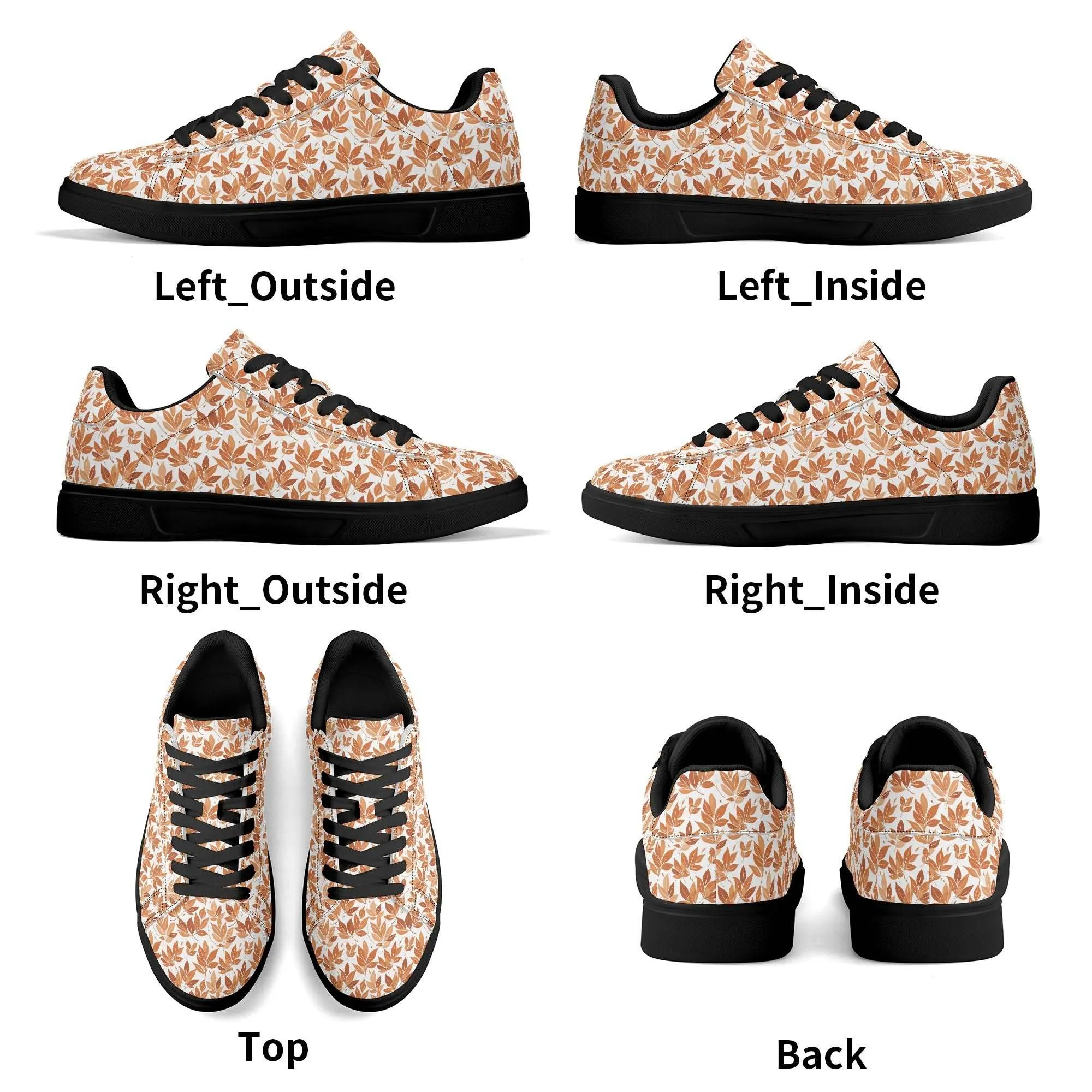 Autumn Leaves Adult Lightweight Brand Low Top Leather Shoes