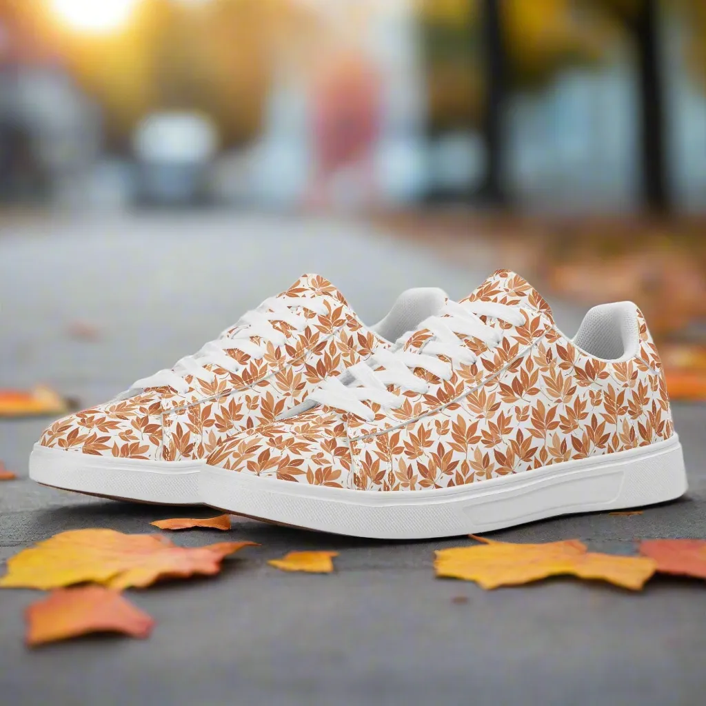 Autumn Leaves Adult Lightweight Brand Low Top Leather Shoes