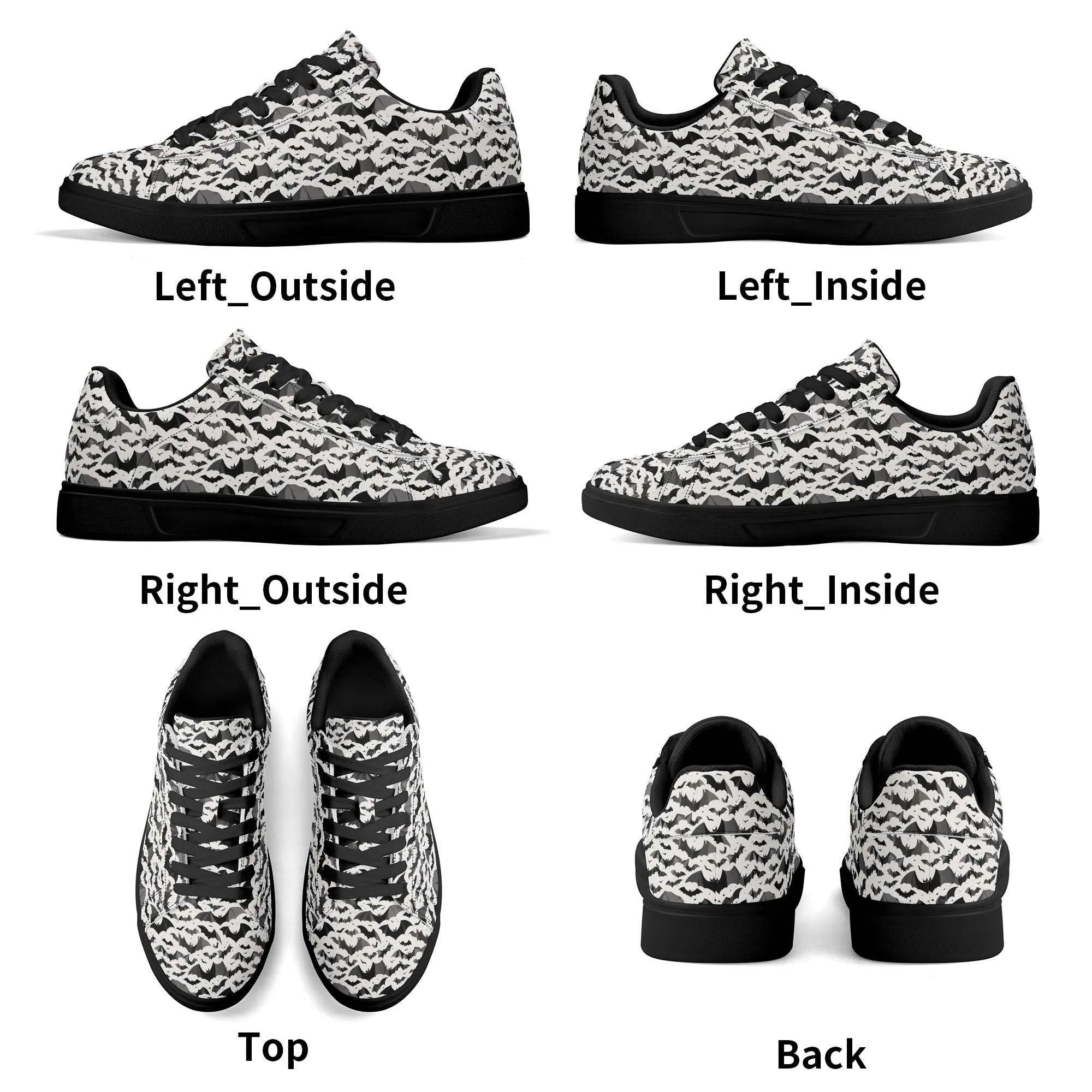 Bats Adult Lightweight Brand Low Top Leather Shoes