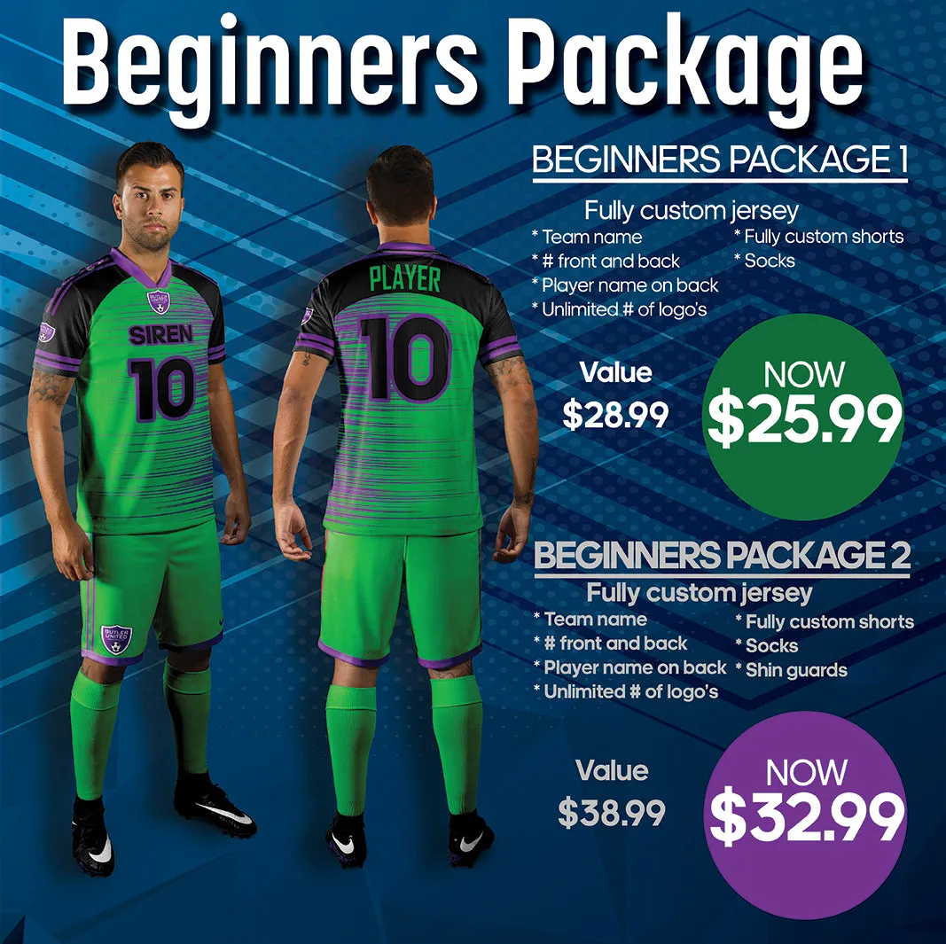 Beginners Soccer Uniform Package