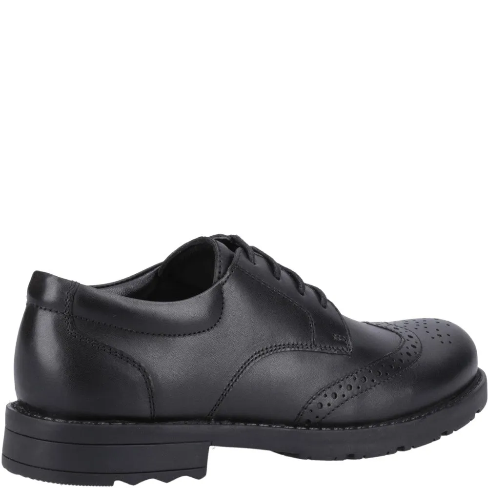 Black Brian Senior School Shoes