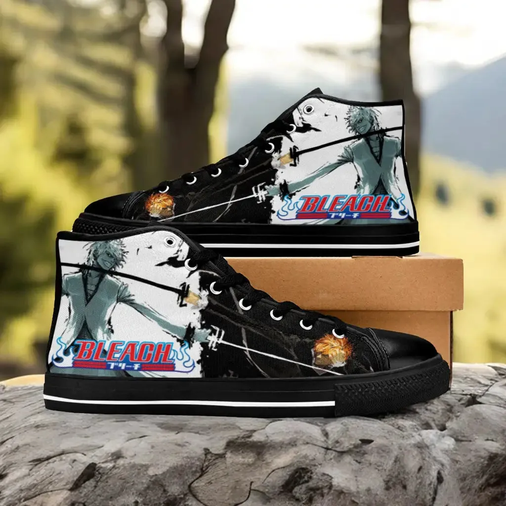 Bleach Final Getsuga Tenshou Ichigo Kurosaki Shoes High Top Sneakers for Kids and Adults