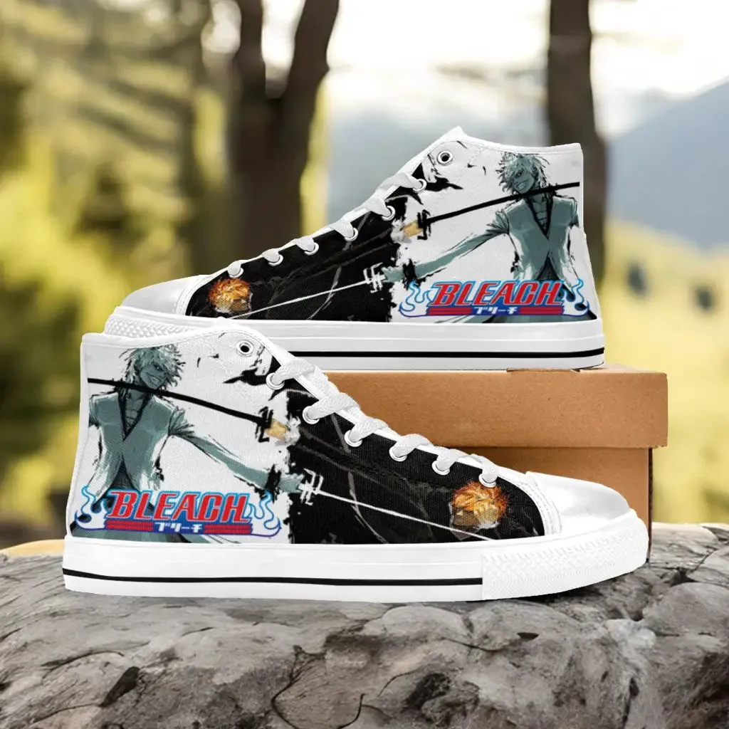 Bleach Final Getsuga Tenshou Ichigo Kurosaki Shoes High Top Sneakers for Kids and Adults