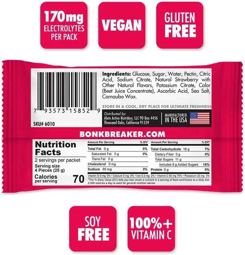 Bonk Breaker Energy Chews, Single Bag