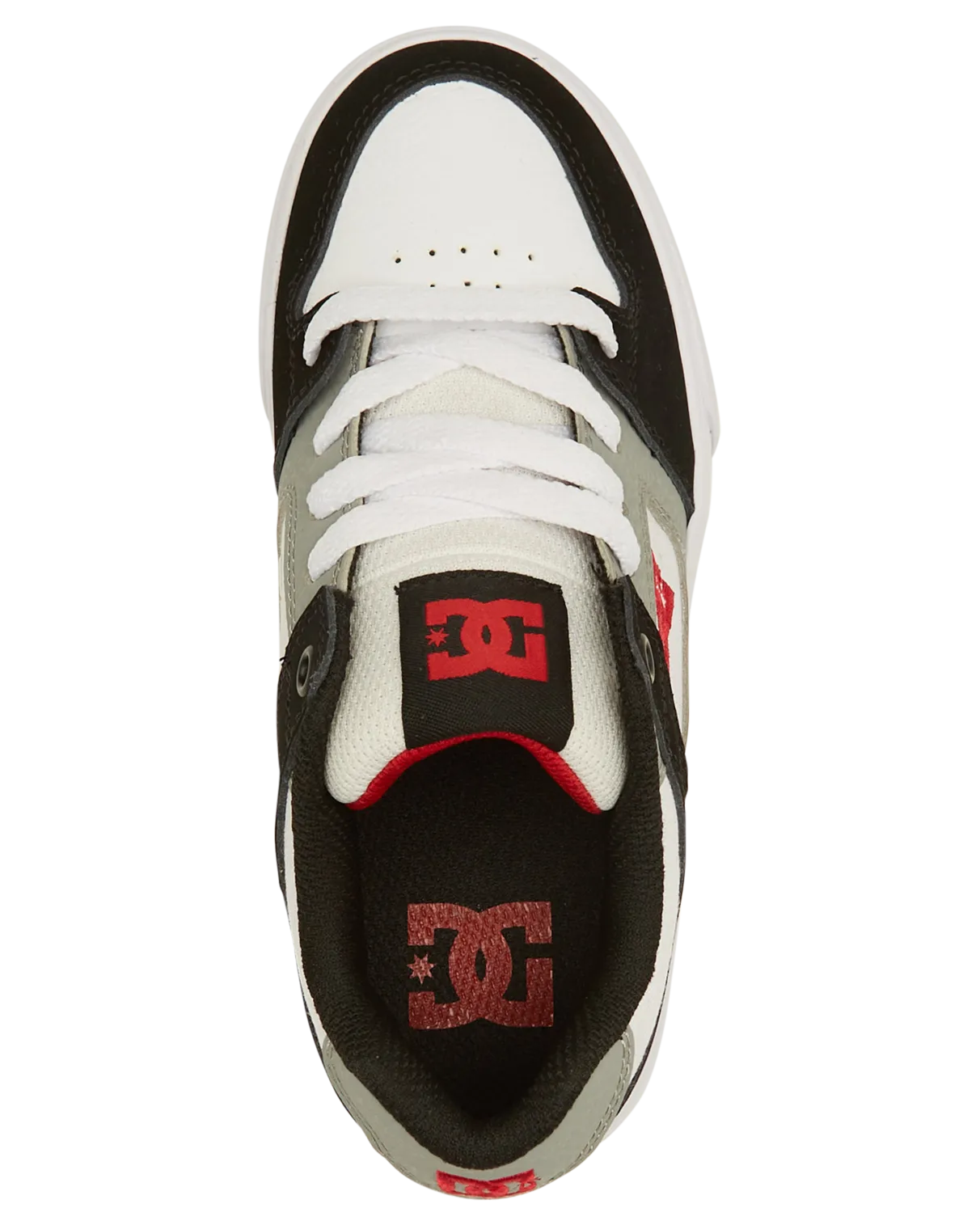 Boys Pure Shoes in White, Black & Red