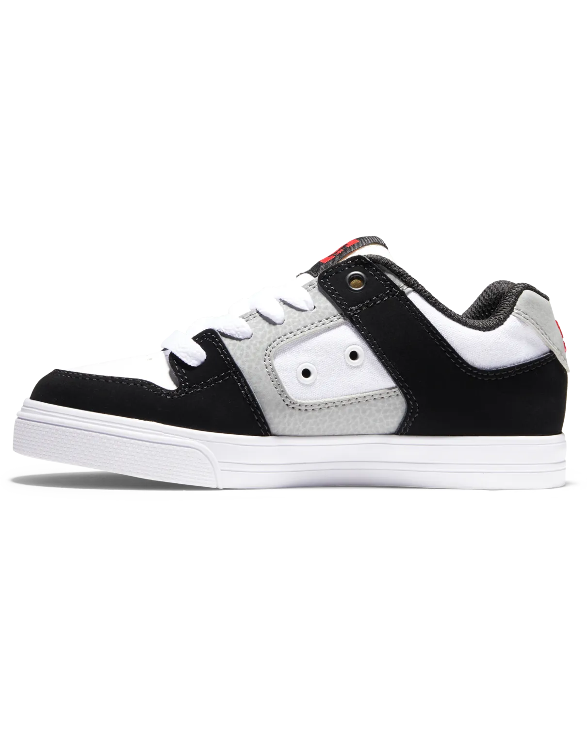 Boys Pure Shoes in White, Black & Red