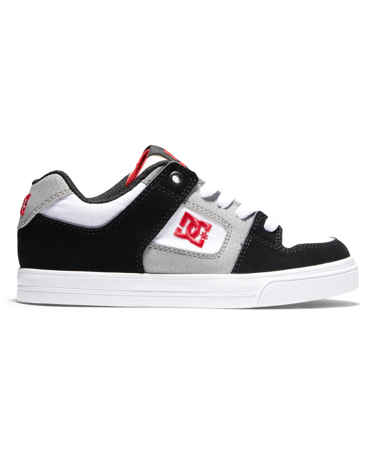 Boys Pure Shoes in White, Black & Red