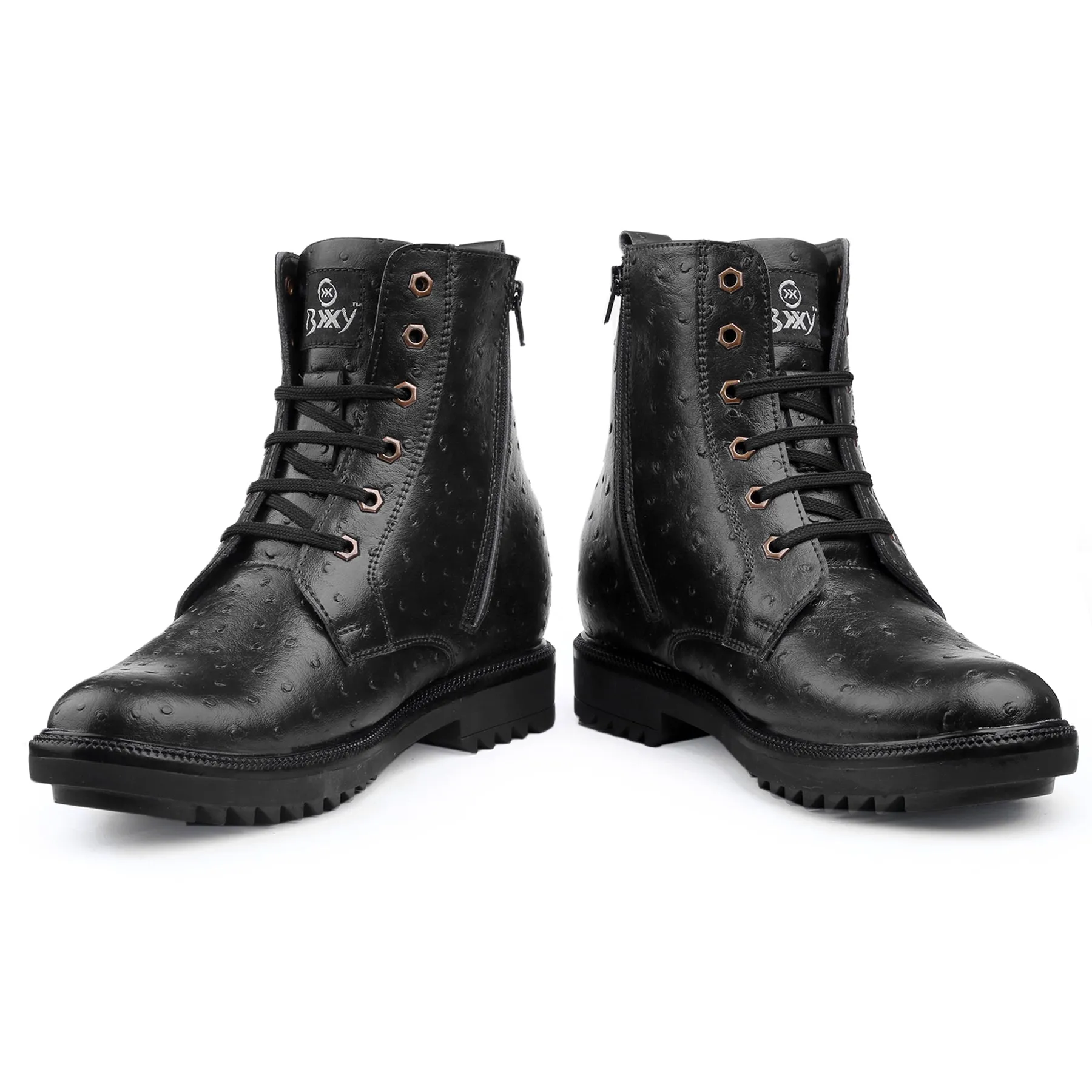 Bxxy's Men's 4 Inch Hidden Height Increasing Casual Textured Boots