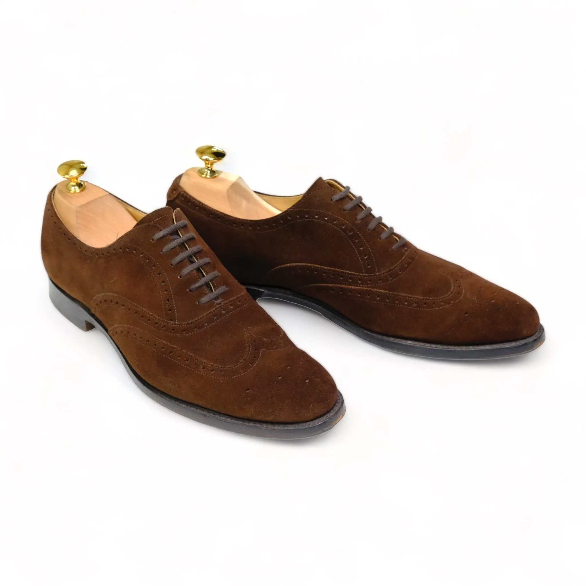 Church's - Brown Suede Wingtip Brogue Oxfords UK 8/ EU 42