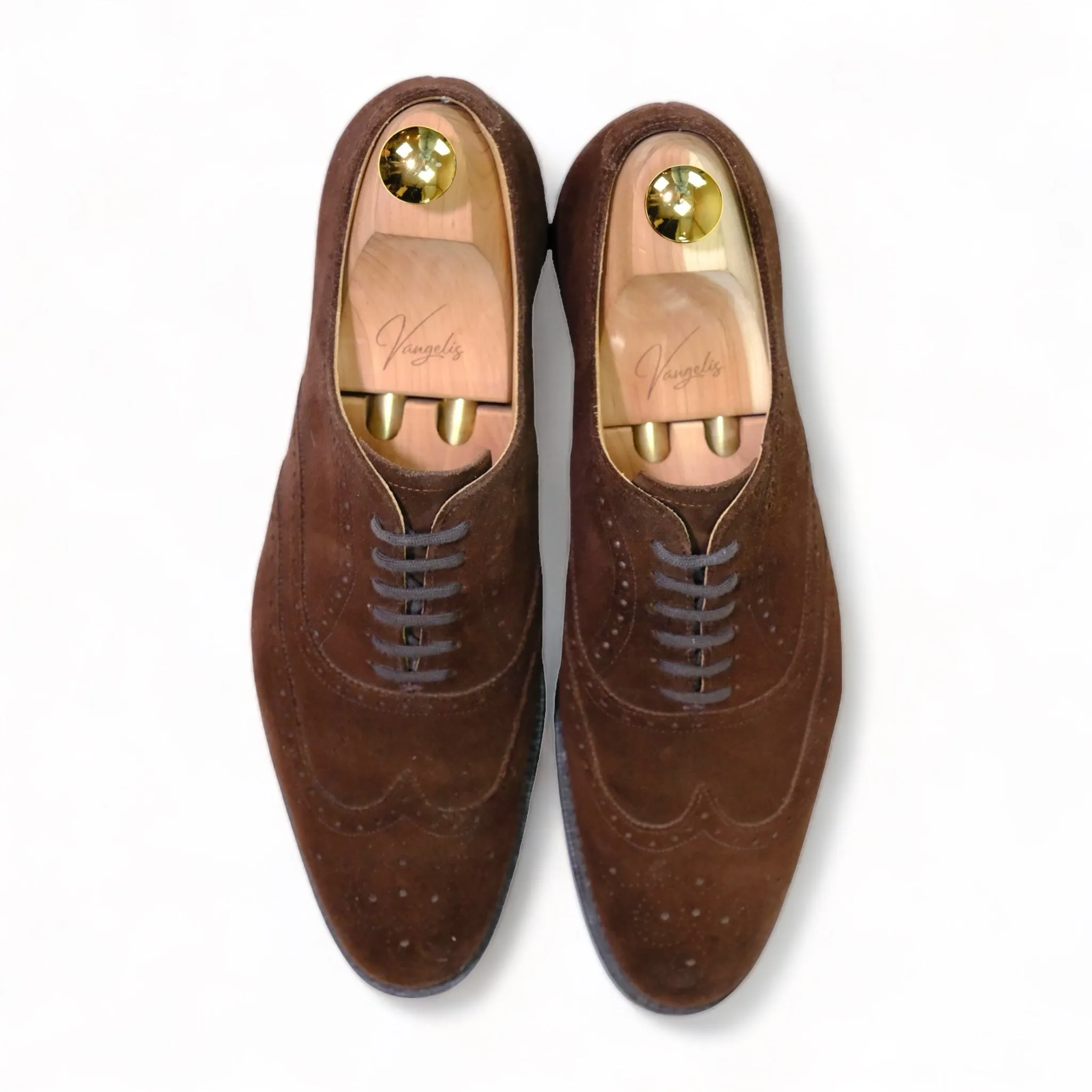 Church's - Brown Suede Wingtip Brogue Oxfords UK 8/ EU 42