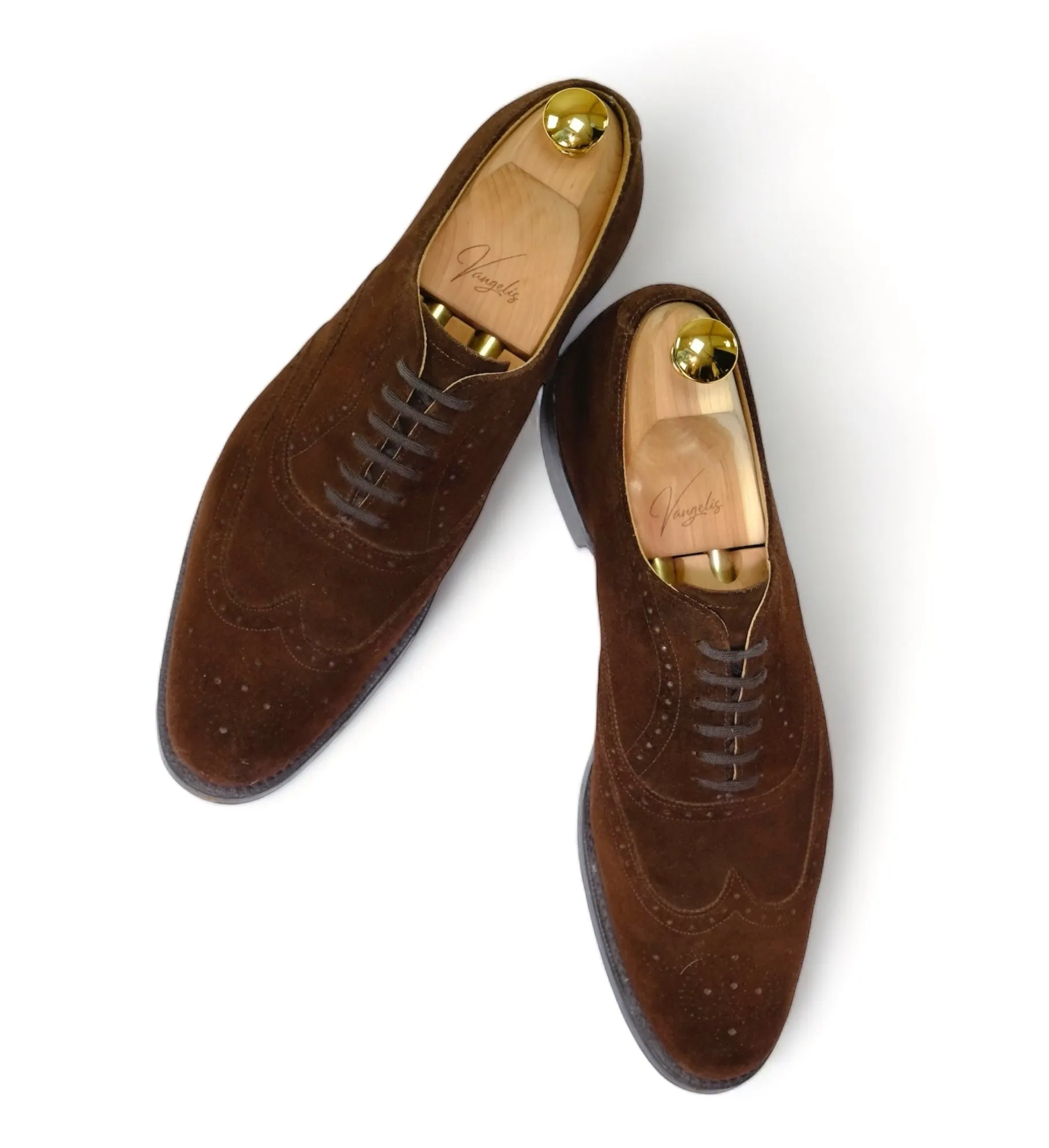 Church's - Brown Suede Wingtip Brogue Oxfords UK 8/ EU 42