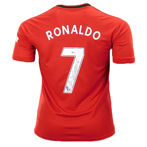 Cristiano Ronaldo Signed Manchester United Red Jersey (Beckett)