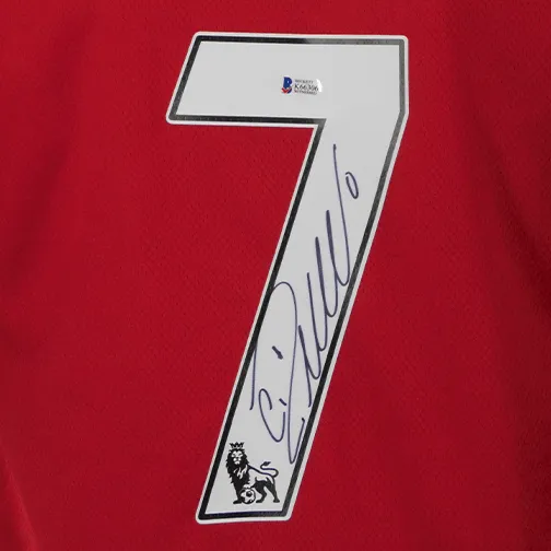 Cristiano Ronaldo Signed Manchester United Red Jersey (Beckett)