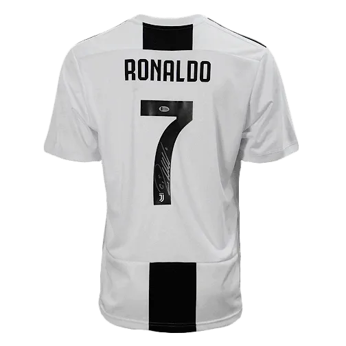 Cristiano Ronaldo Signed Pro Juventus White Soccer Jersey (Beckett)