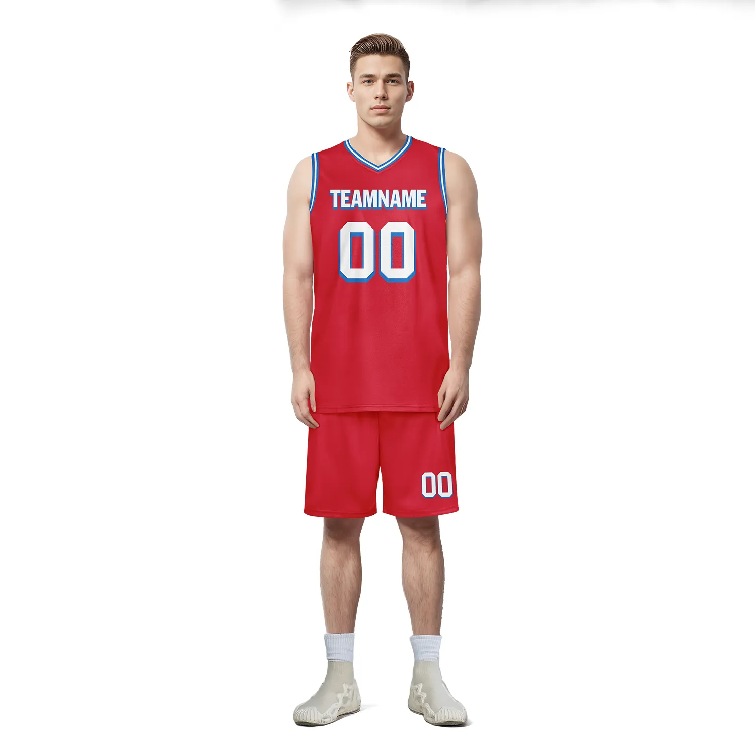 Custom Red Classic Style Sports Uniform Basketball Jersey BBJ01-bd0a70bb