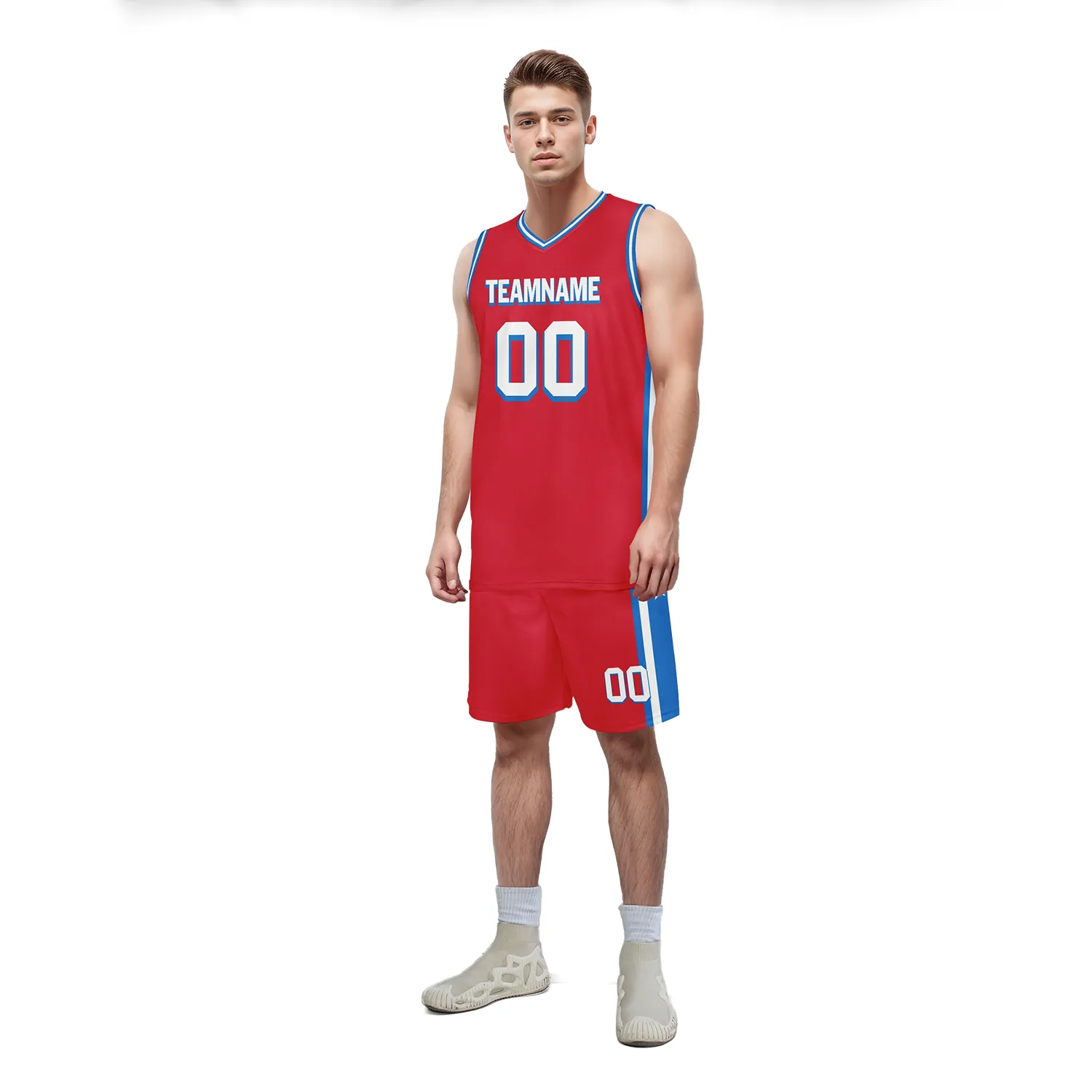 Custom Red Classic Style Sports Uniform Basketball Jersey BBJ01-bd0a70bb