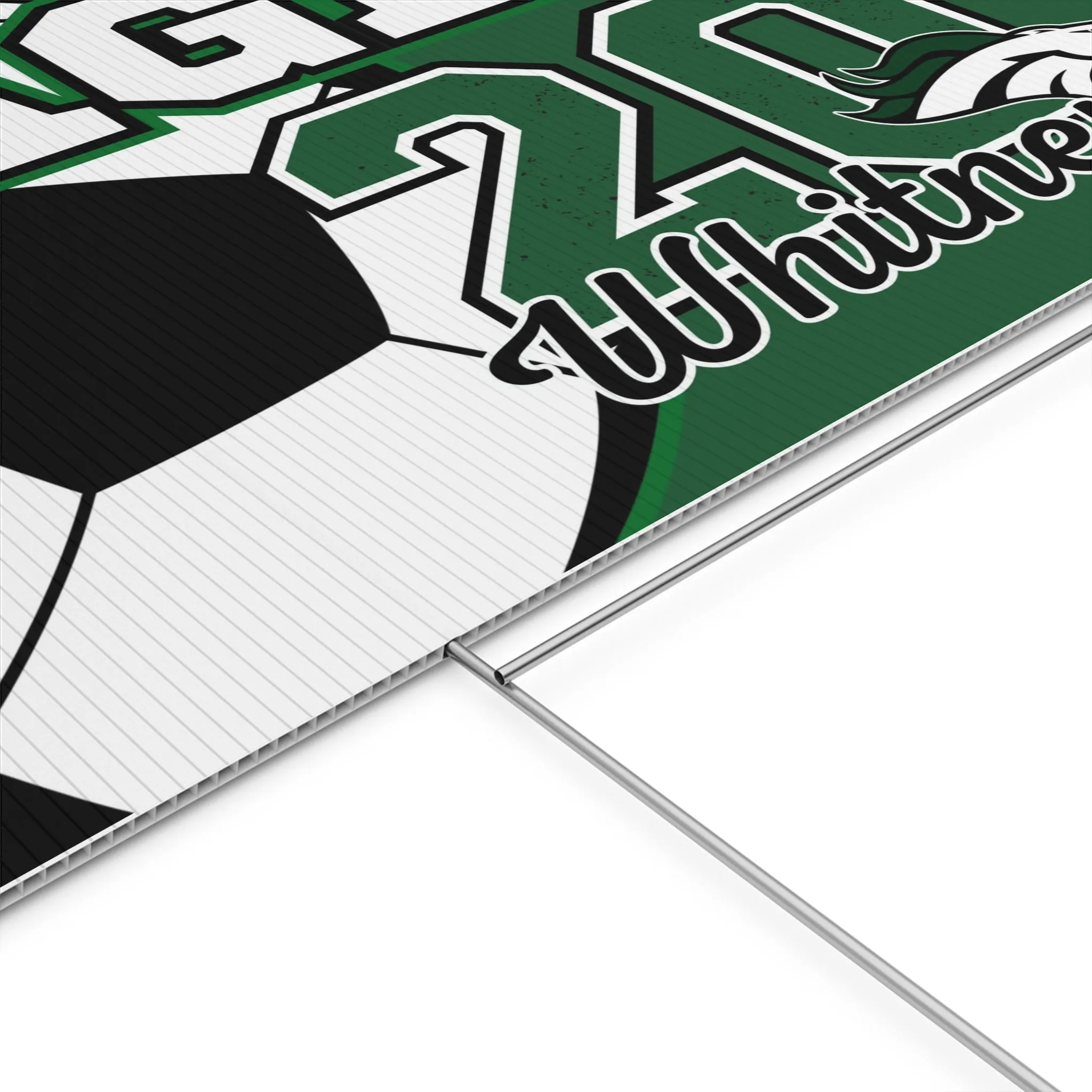 Custom Soccer Yard Sign With H Stake 18"x24" | 1 ct