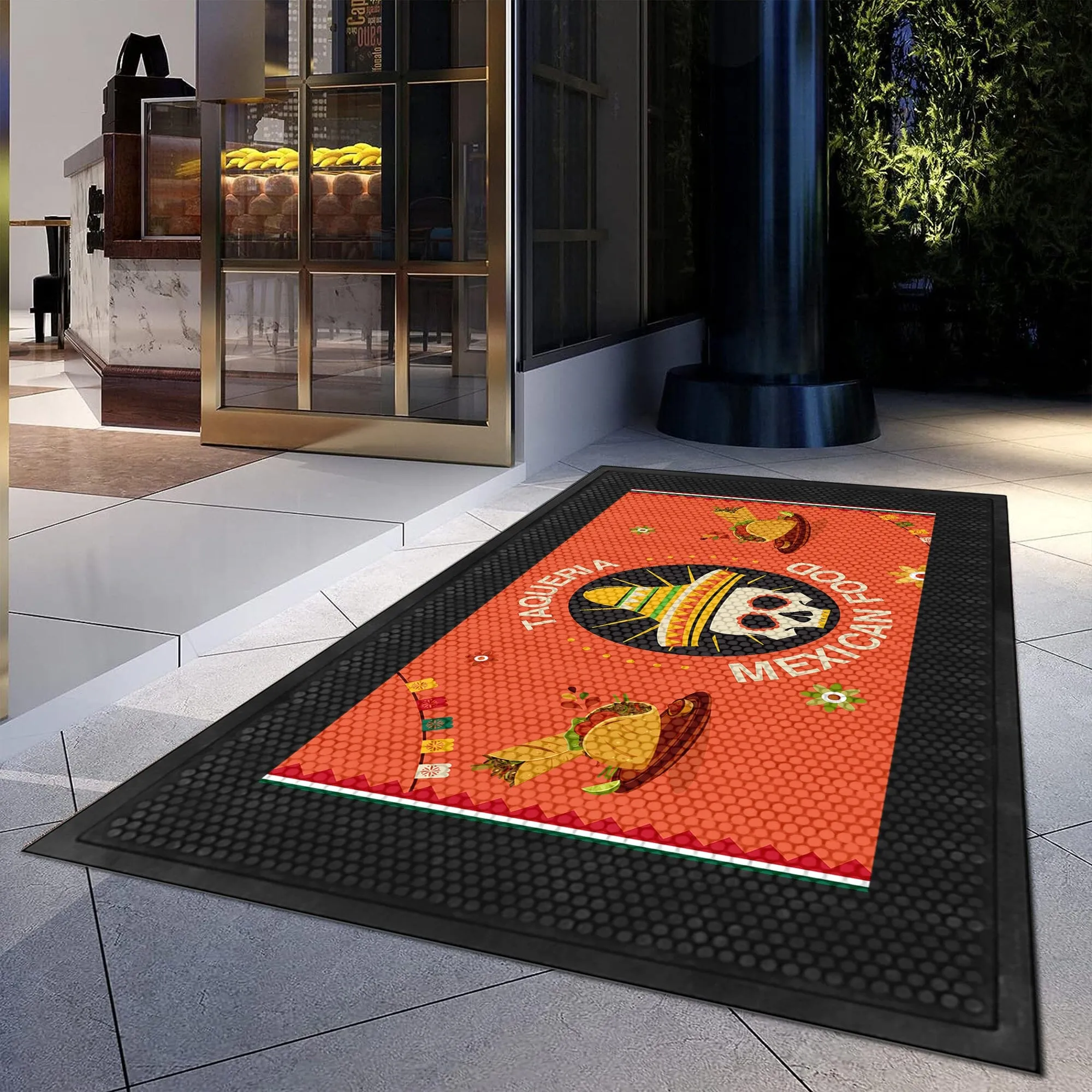 Custom Superscraper Rubber Door Mat