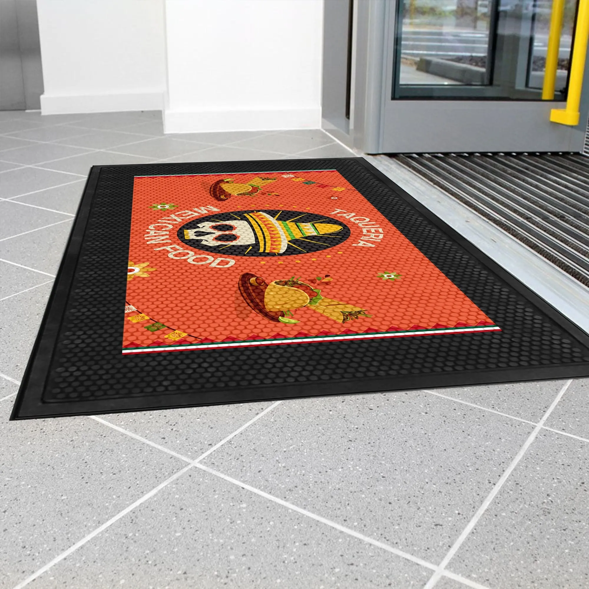 Custom Superscraper Rubber Door Mat