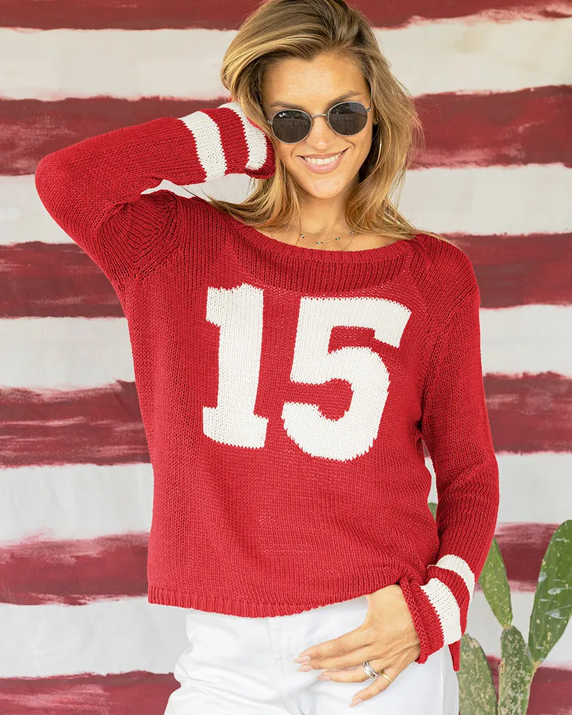 CUSTOMIZABLE NUMBER JERSEY CREW COTTON