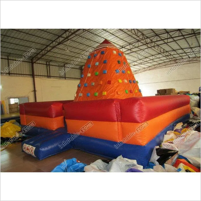 Customized Climbing Wall Inflatable 6 X 6 X 4.5M , Inflatable Water Slide Climbing Wall