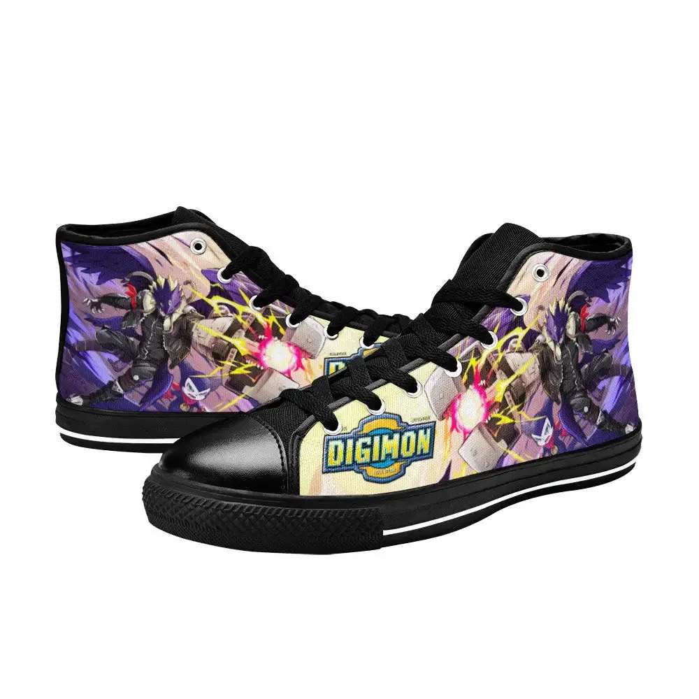 Digimon Adventure Beelzemon Shoes High Top Sneakers for Kids and Adults