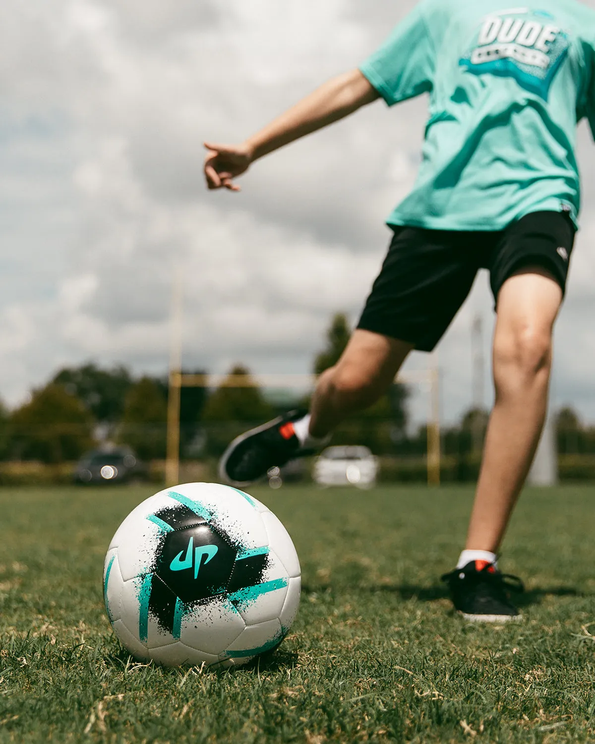 Dude Perfect Official Soccer Ball (White/Black/Mint)