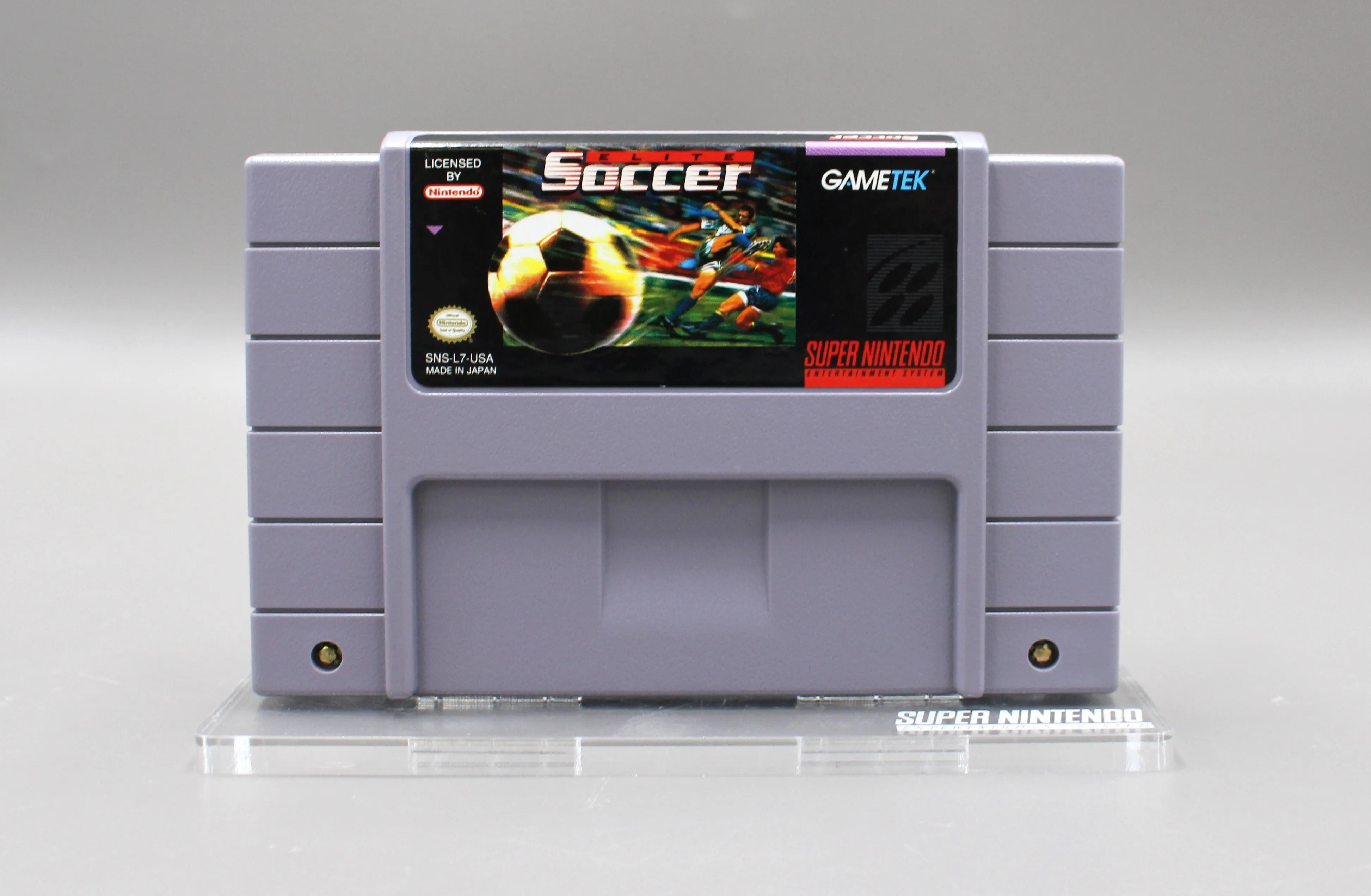 Elite Soccer (Super Nintendo, SNES, 1994) Game Cartridge. Cleaned & Tested!