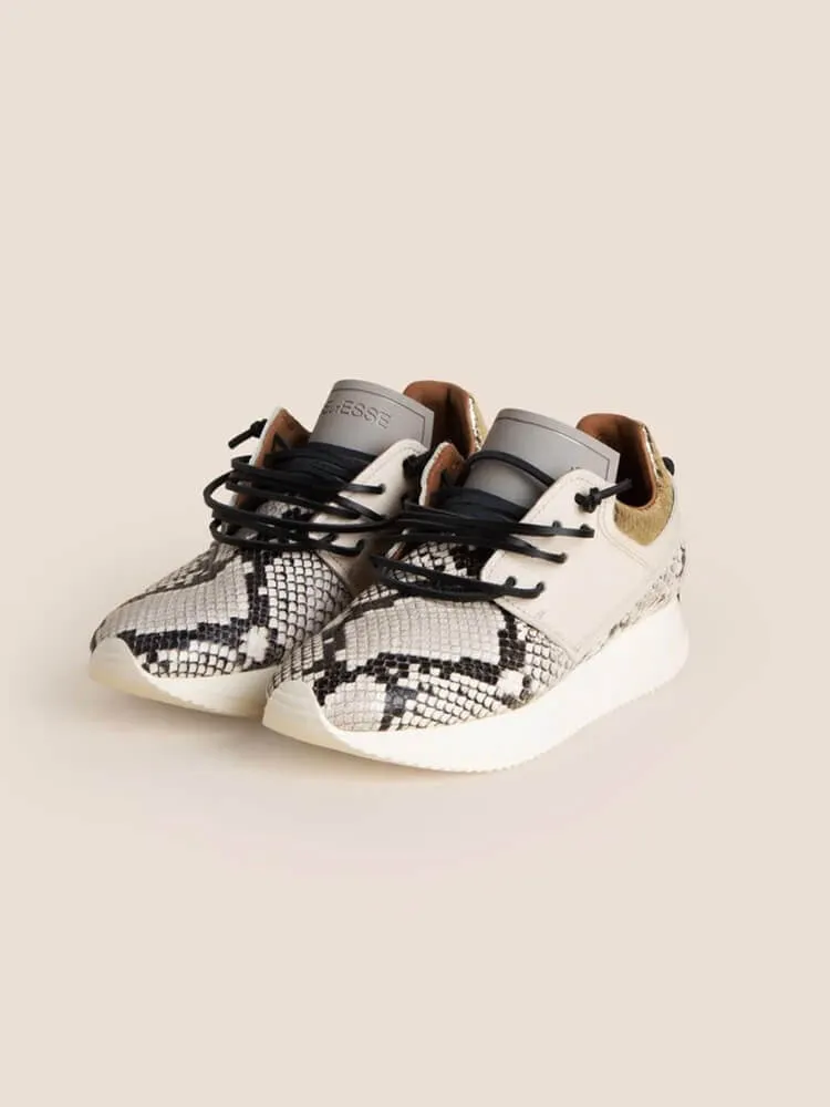 Esseutesse Python Sneaker - Ivory