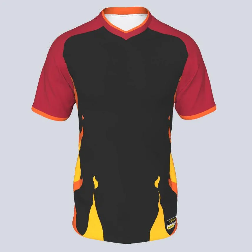 Fire Custom V-Neck Jersey